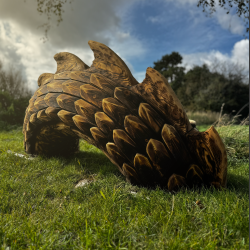 Myteb�nken parkb�nk i tr� fra Furnitales Skulpturel tr�b�nk til have og landskab Parkb�nk med br�ndt tr� (Shou Sugi Ban)